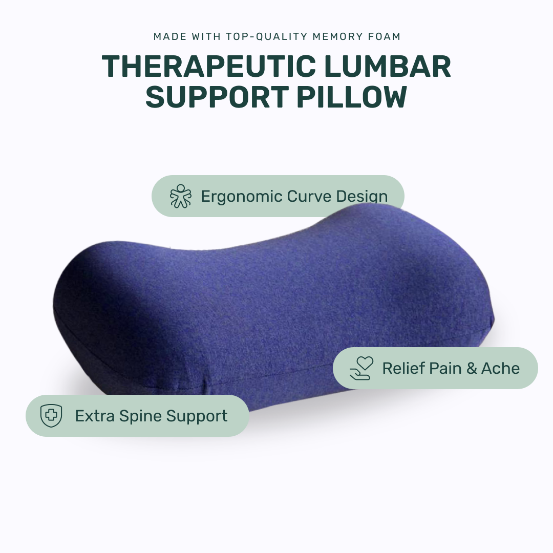 Lumbar Support Back Rest Pillow - Cobalt Blue