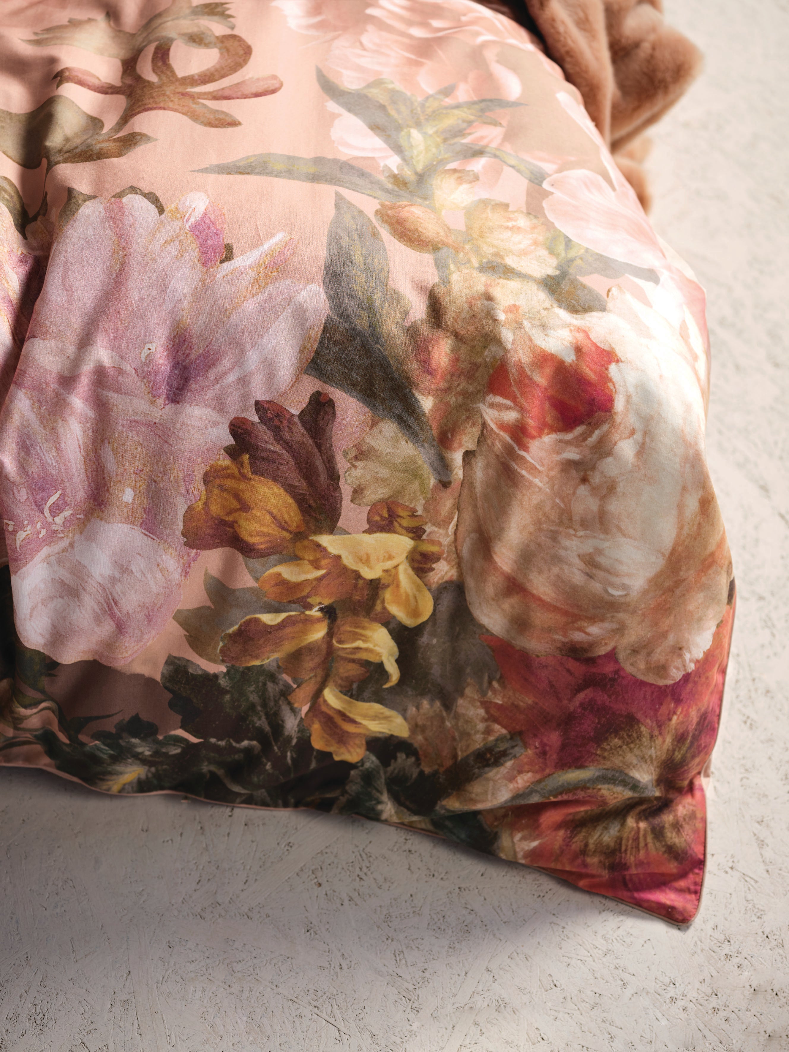 Floriane Terracotta Cotton Quilt Cover