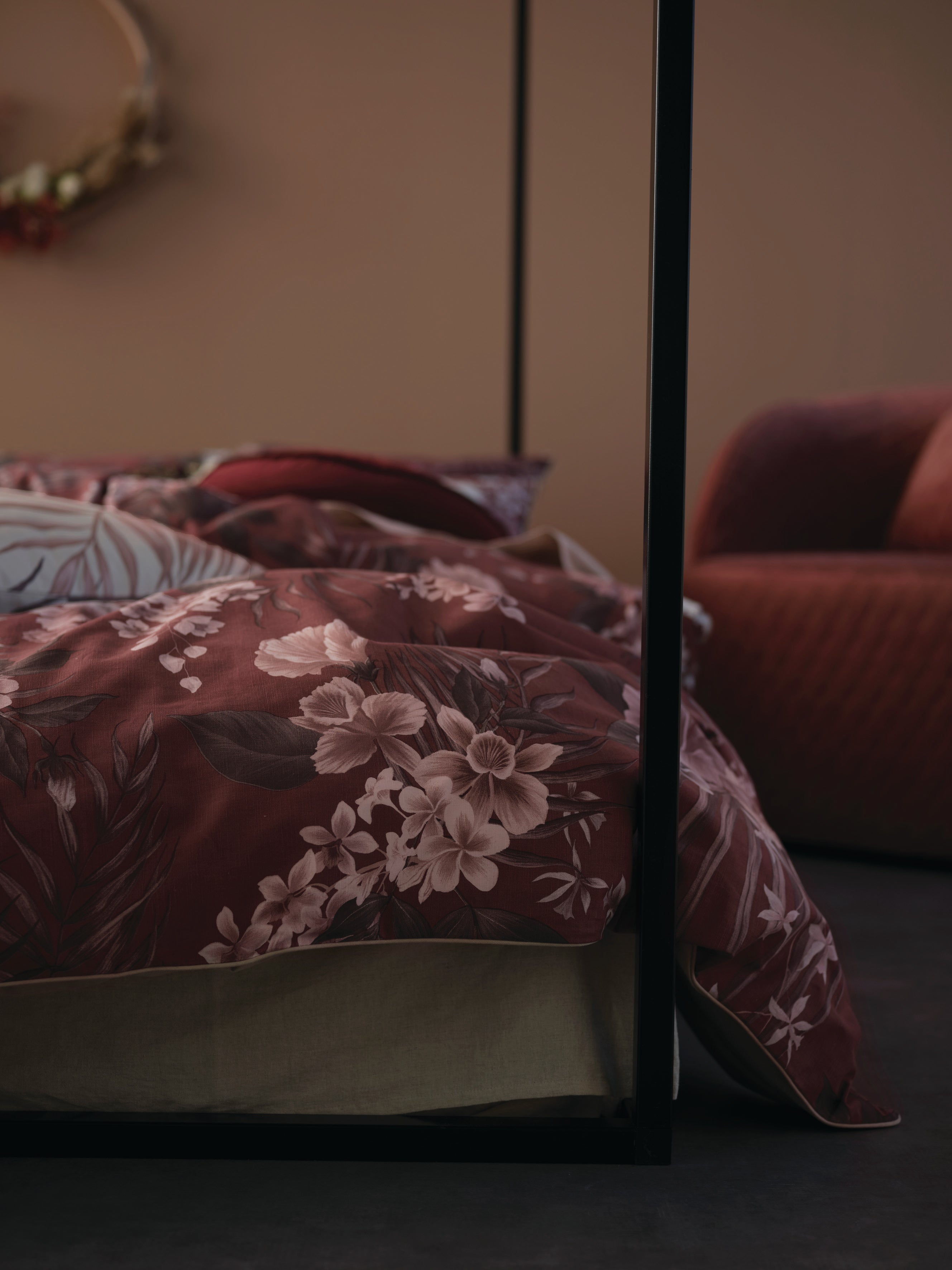 Taira Rhubarb Cotton Quilt Cover