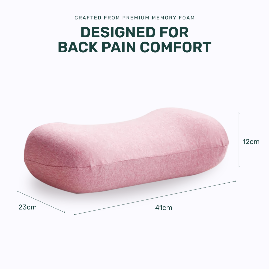 Lumbar Support Back Rest Pillow - Grey