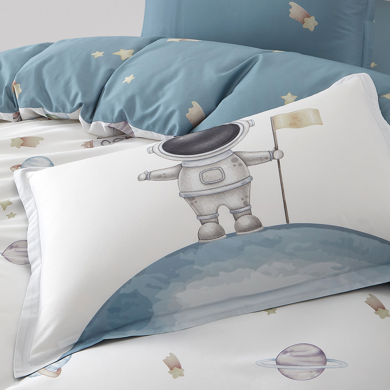 Moon Patrol Pima Cotton Sheet