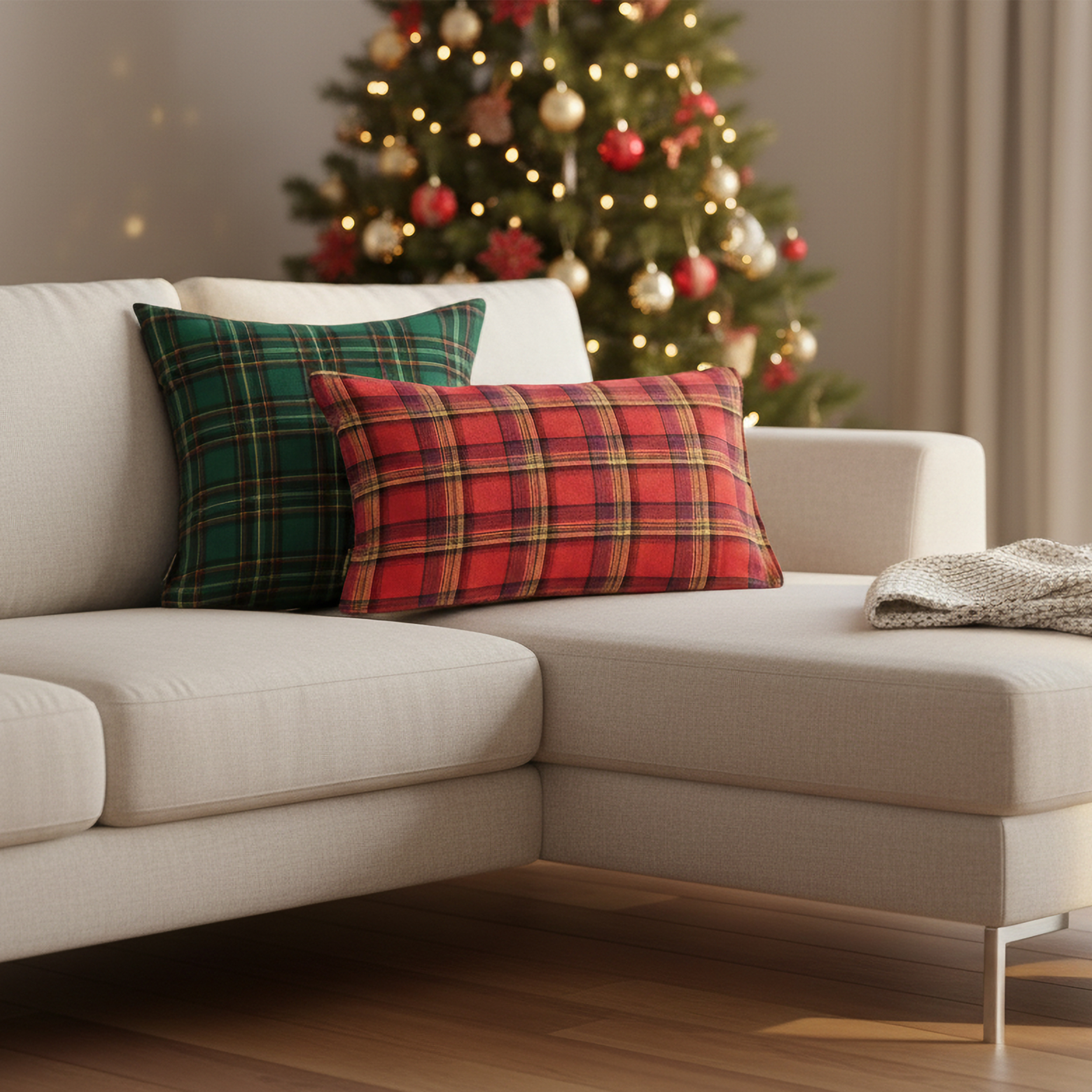 Plaided Cushions Bundle