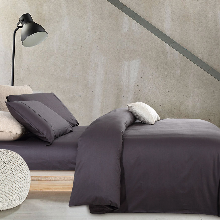 Plain Charcoal Cotton Sheet