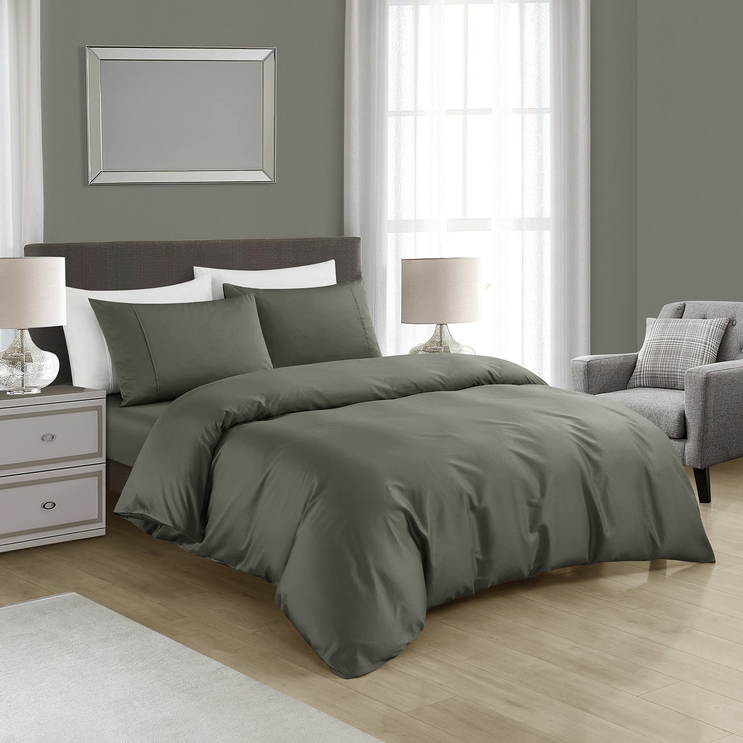 Pima Cotton Sheet Charcoal