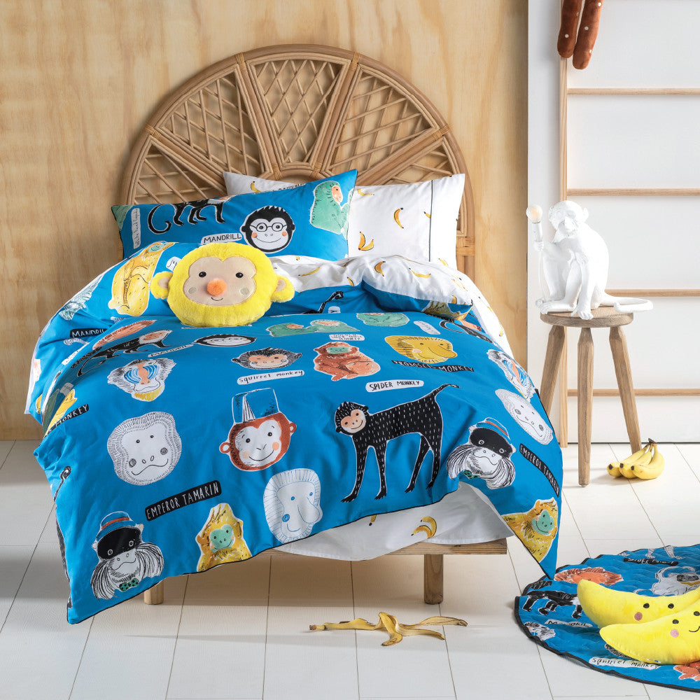 Monkey Business Cotton Quilt Cover