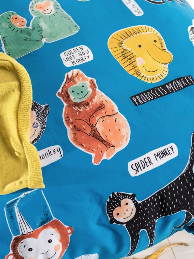 Monkey Business Cotton Quilt Cover