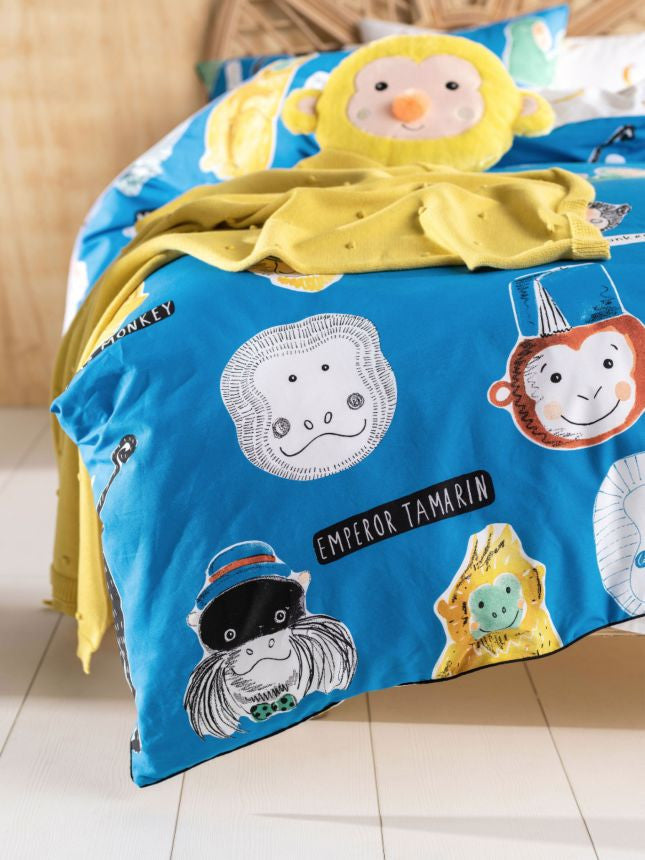 Monkey Business Cotton Quilt Cover