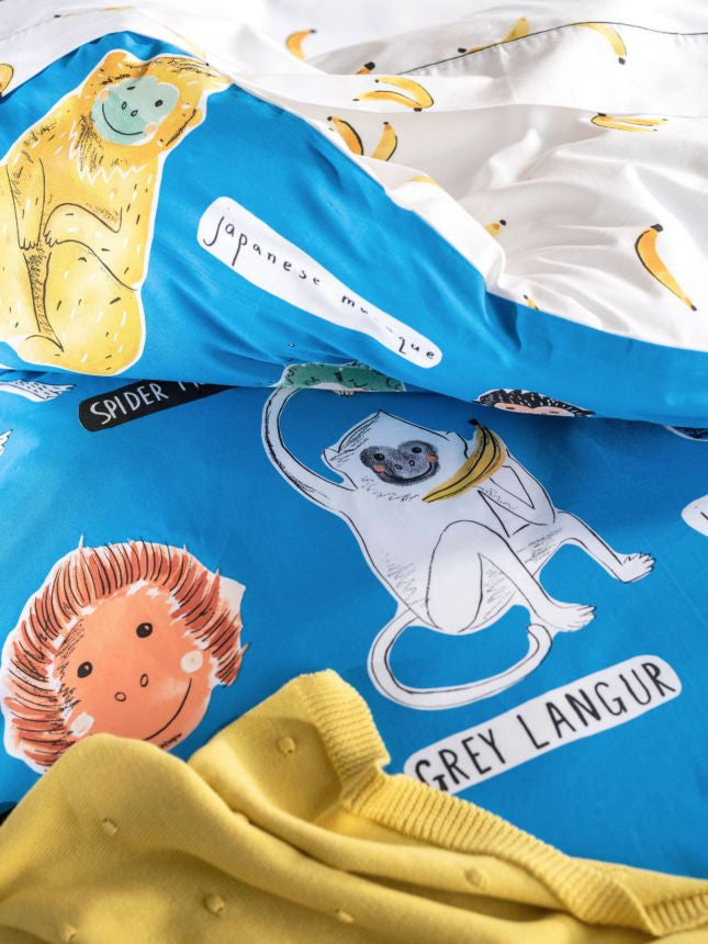 Monkey Business Cotton Quilt Cover