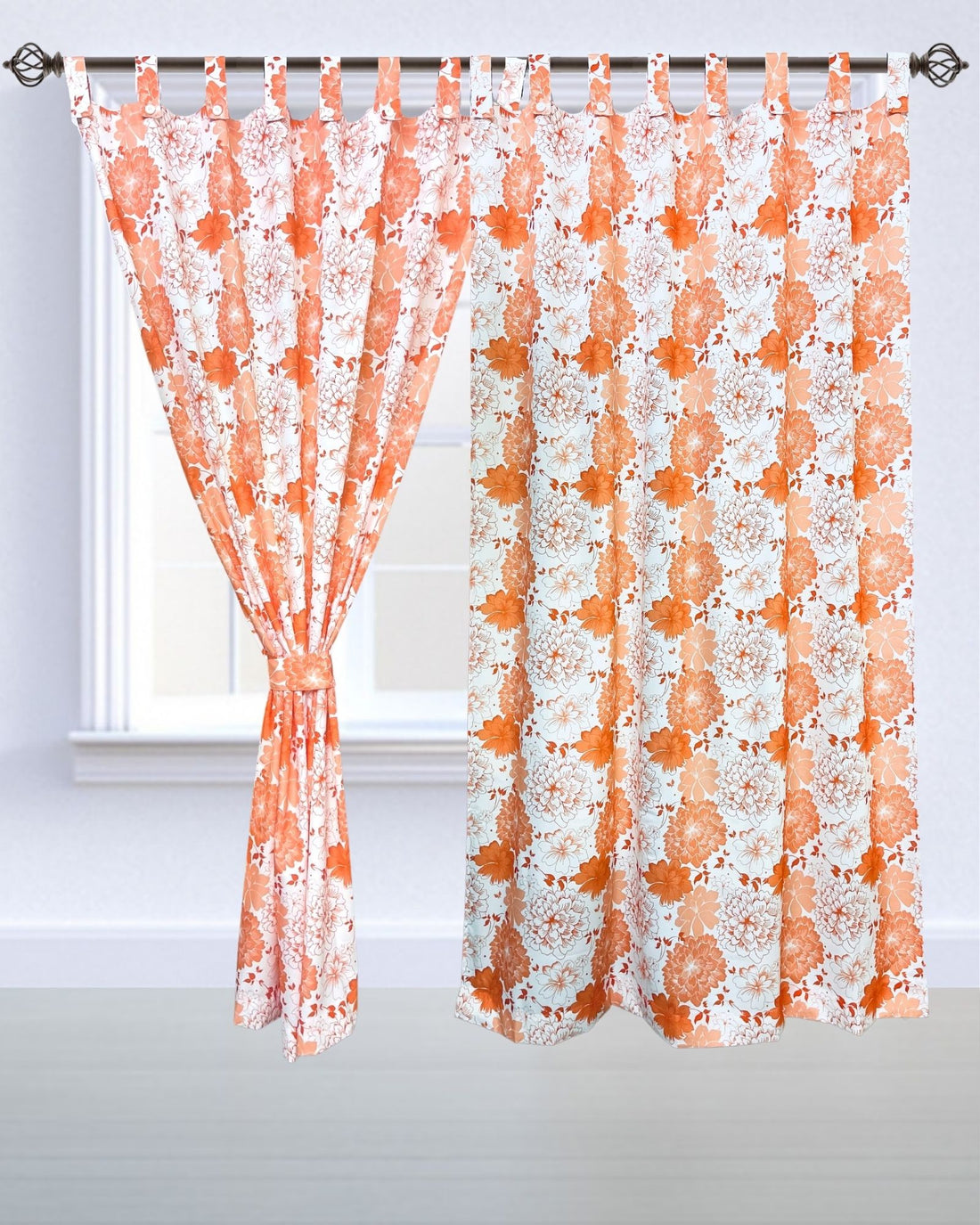 Summer Orange Curtains