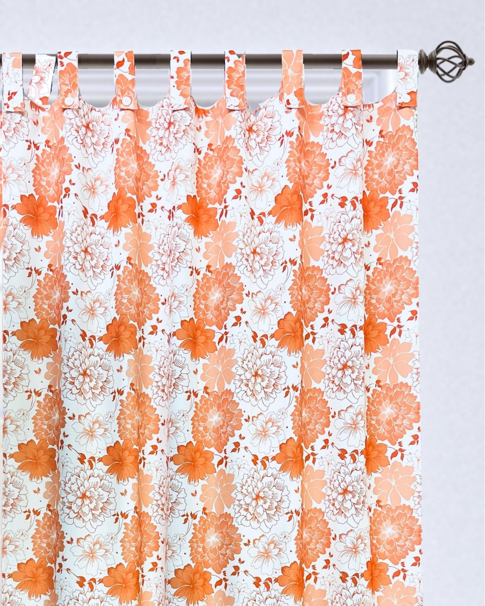 Summer Orange Curtains