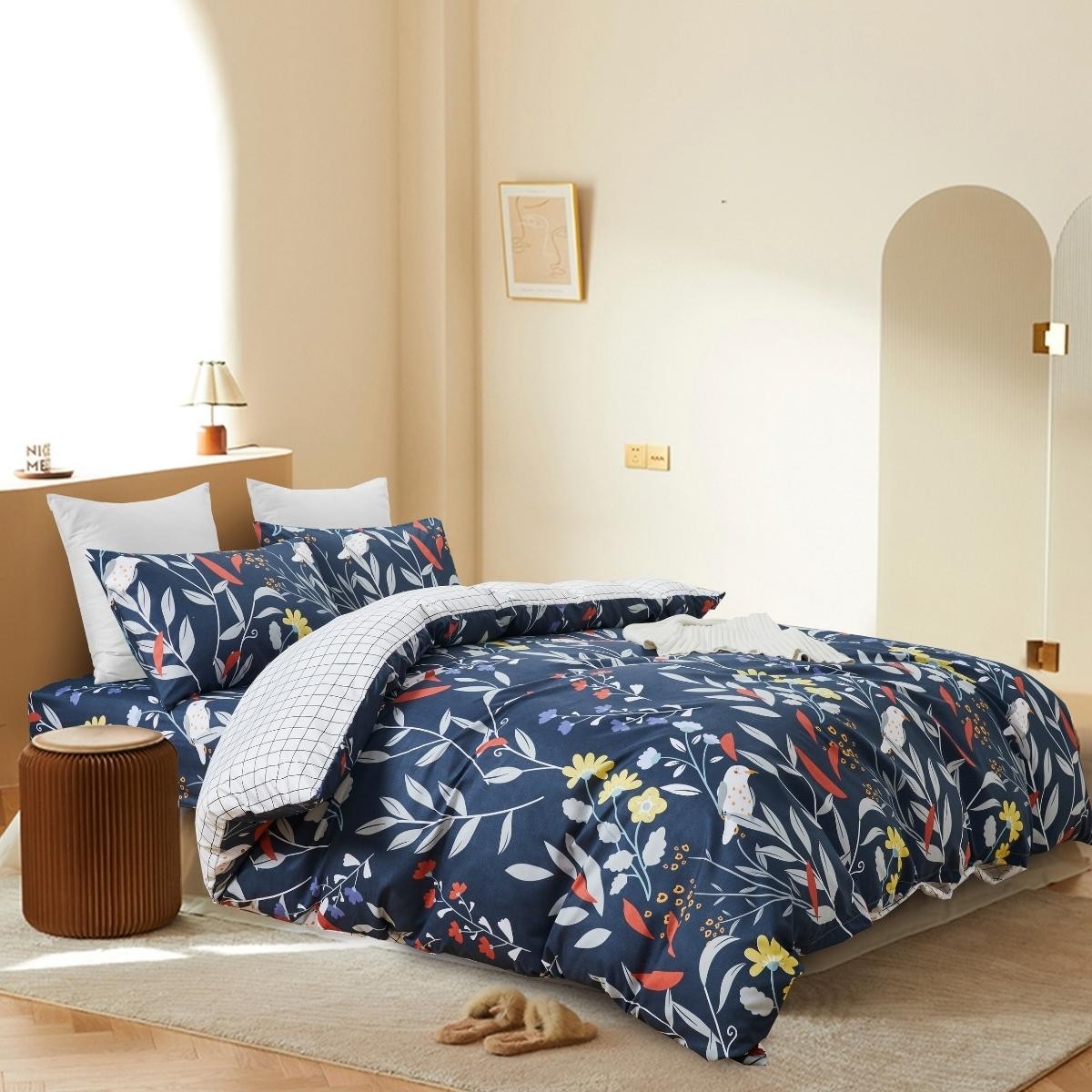 Midnight Bloom Microfiber Sheet