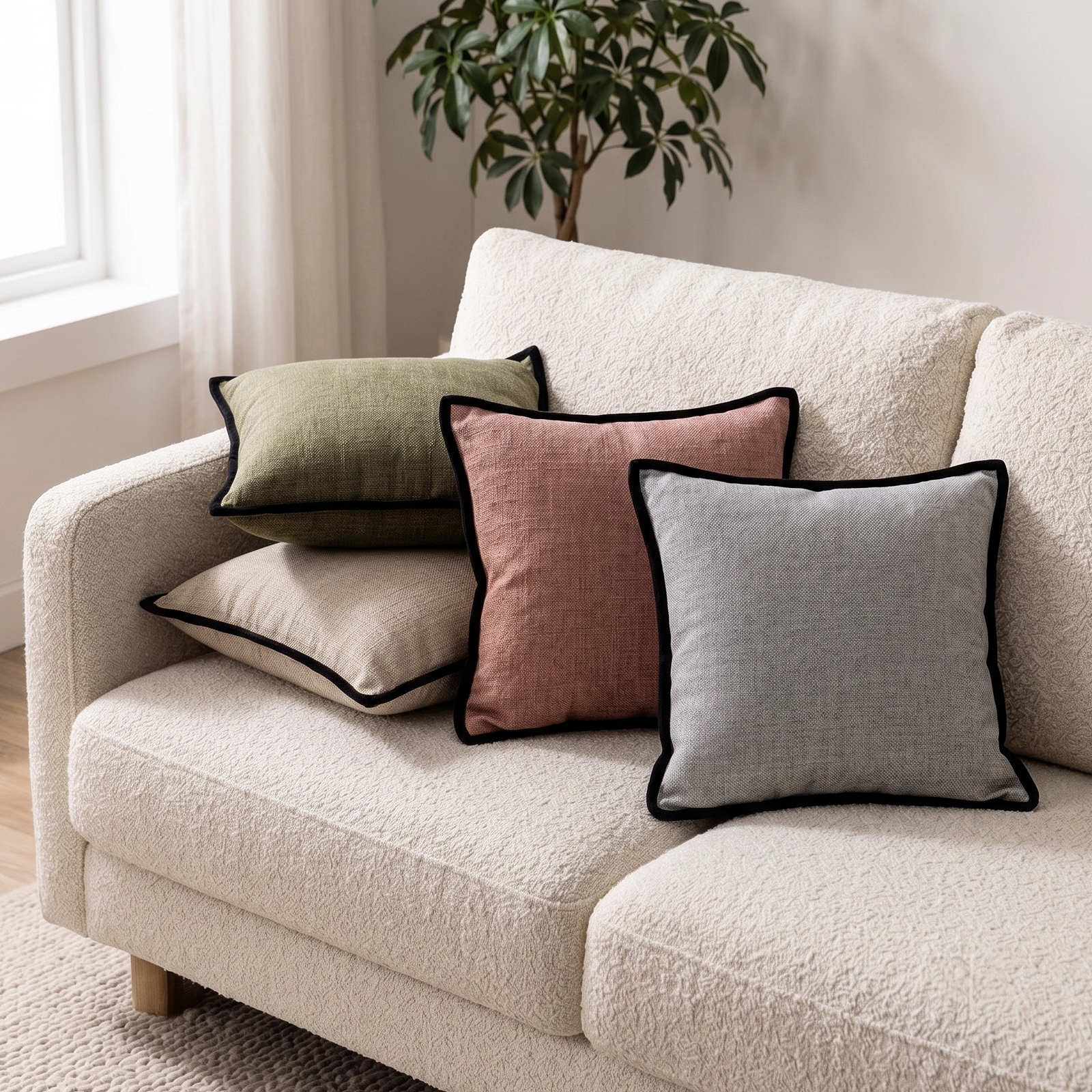 Beige Flange Cushion