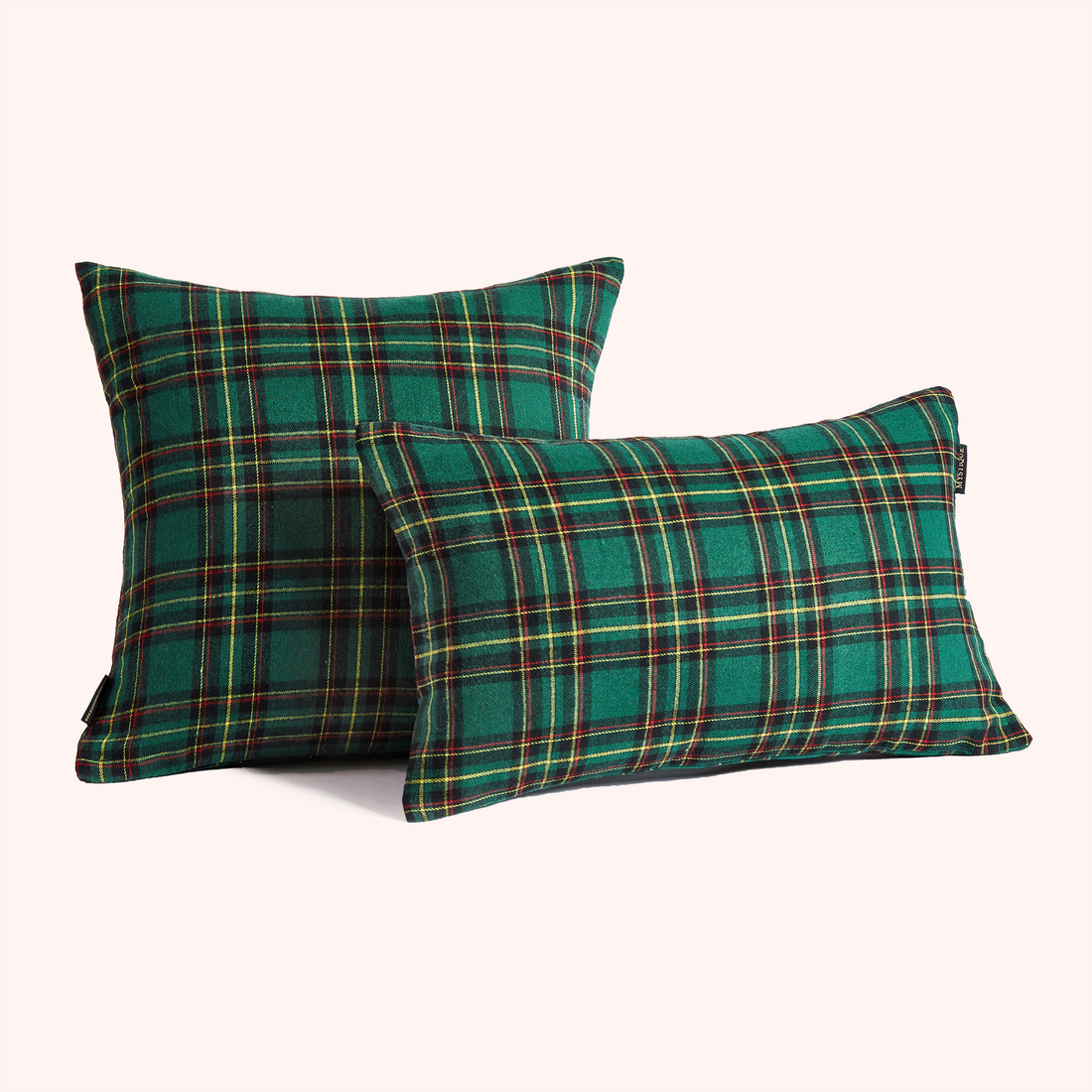 Green Plaided Cushion