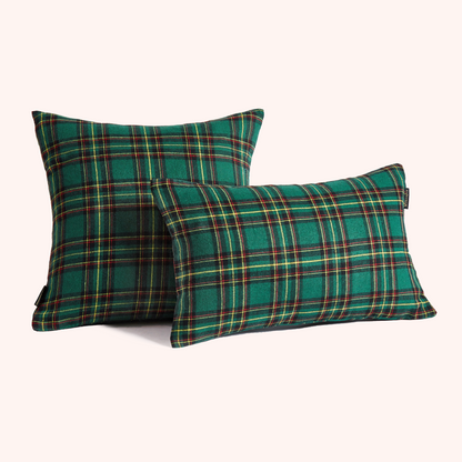 Green Plaided Cushion