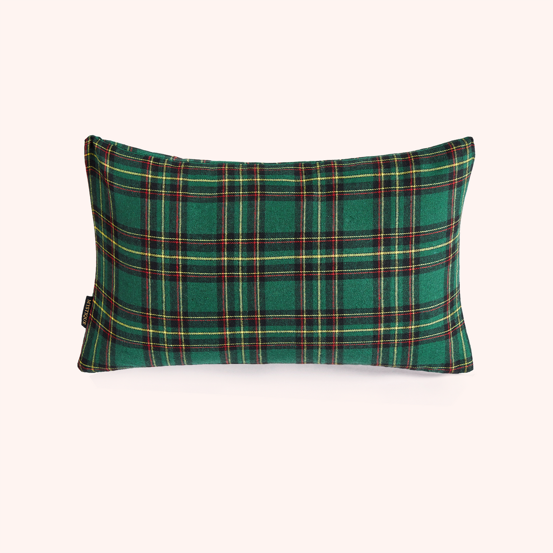 Green Plaided Cushion - Rectangle