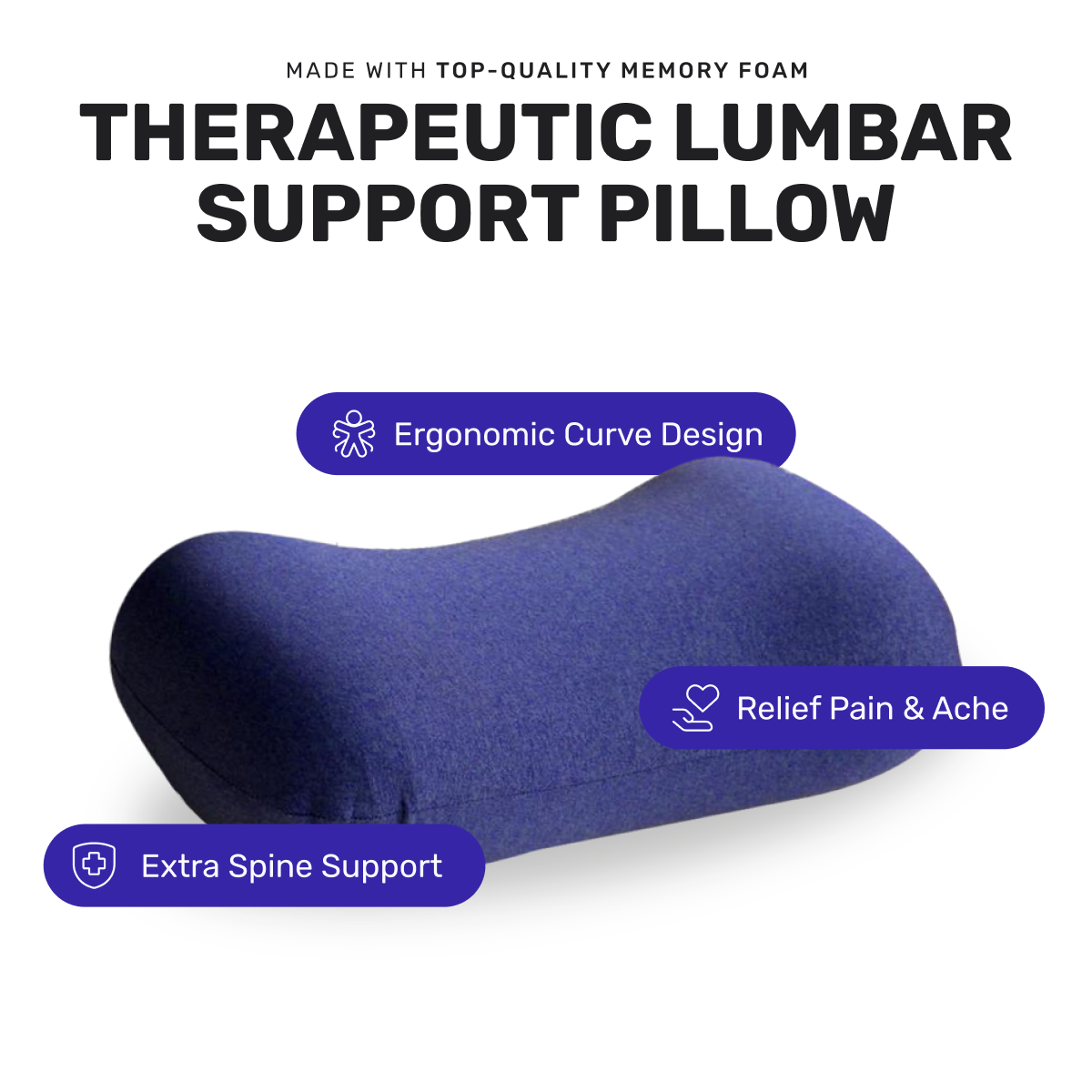 Lumbar Support Back Rest Pillow - Moss