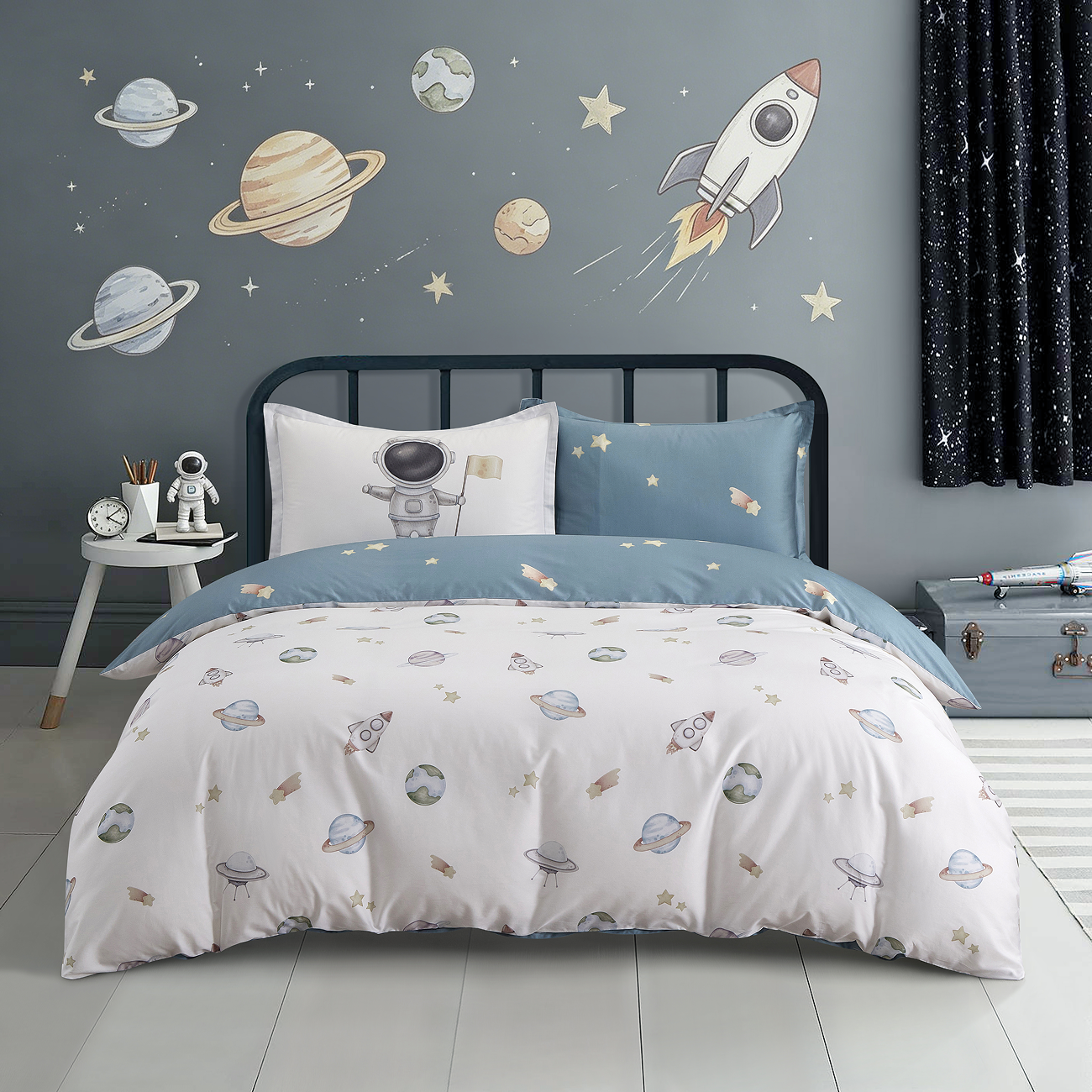 Moon Patrol Pima Cotton Sheet