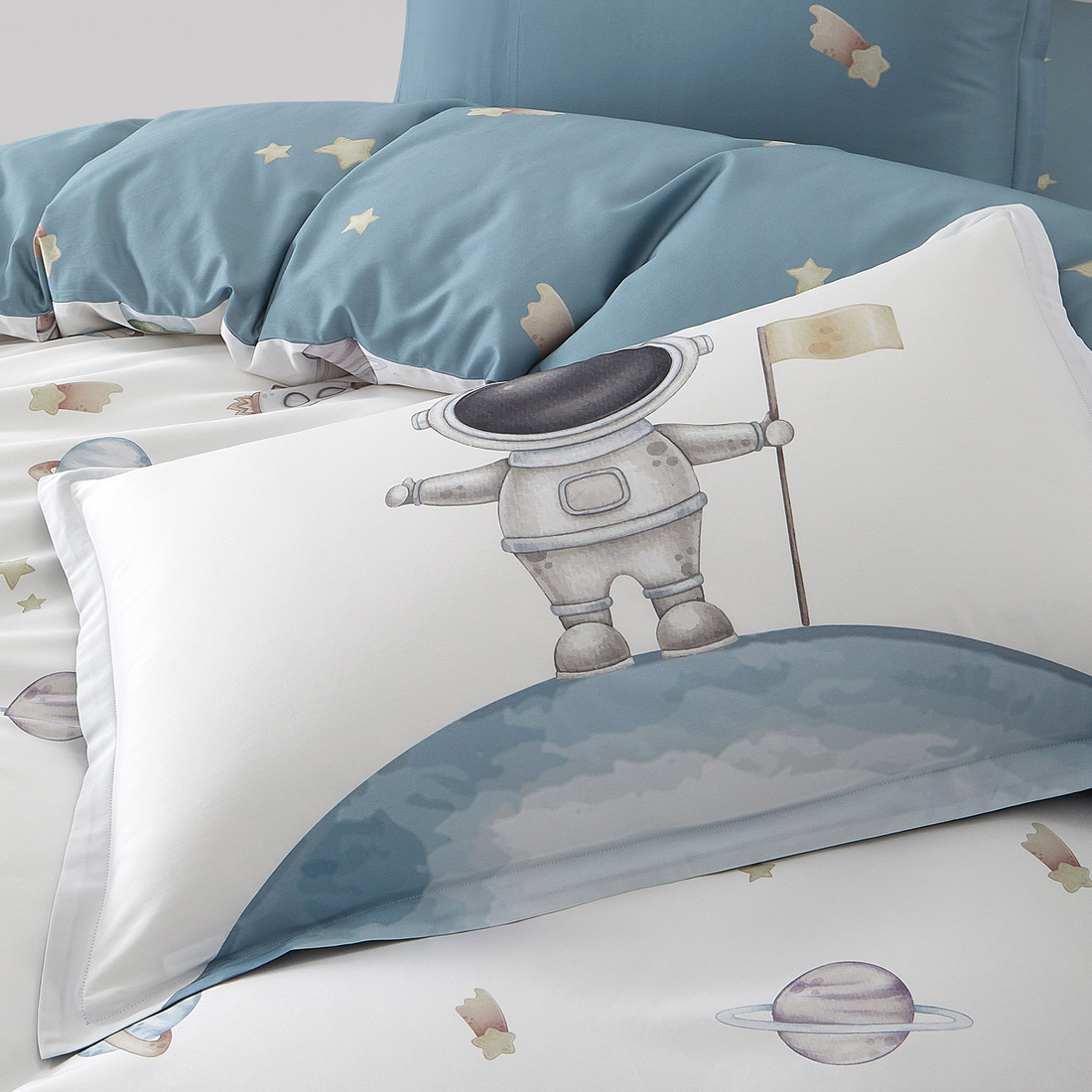 Moon Patrol Pima Cotton Sheet