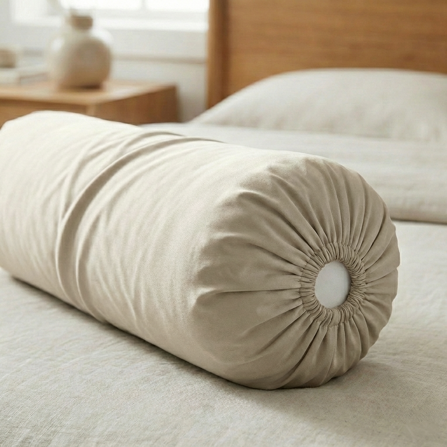 Sand Pima Cotton Bolster Case