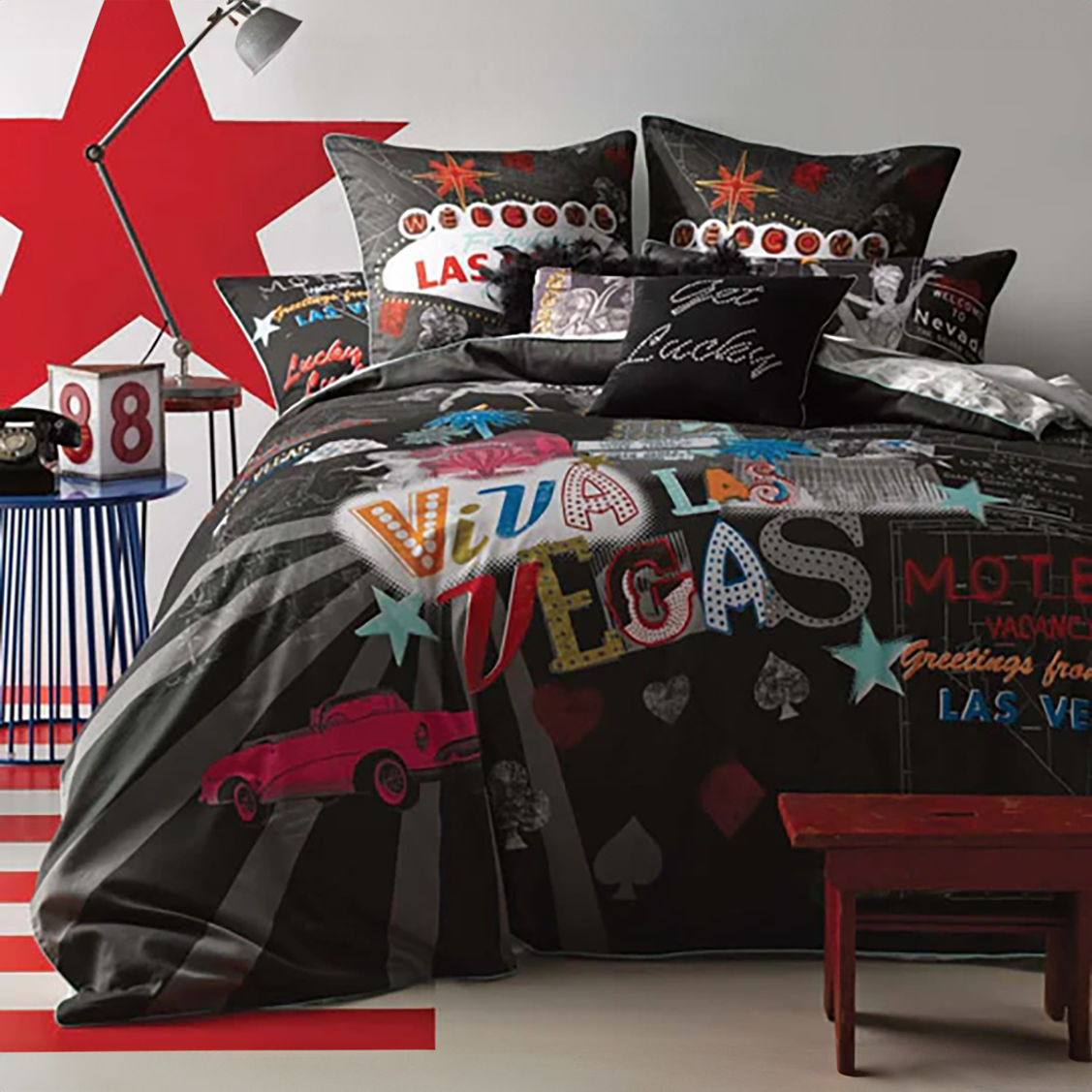 Viva Las Vegas Cotton Quilt Cover Set