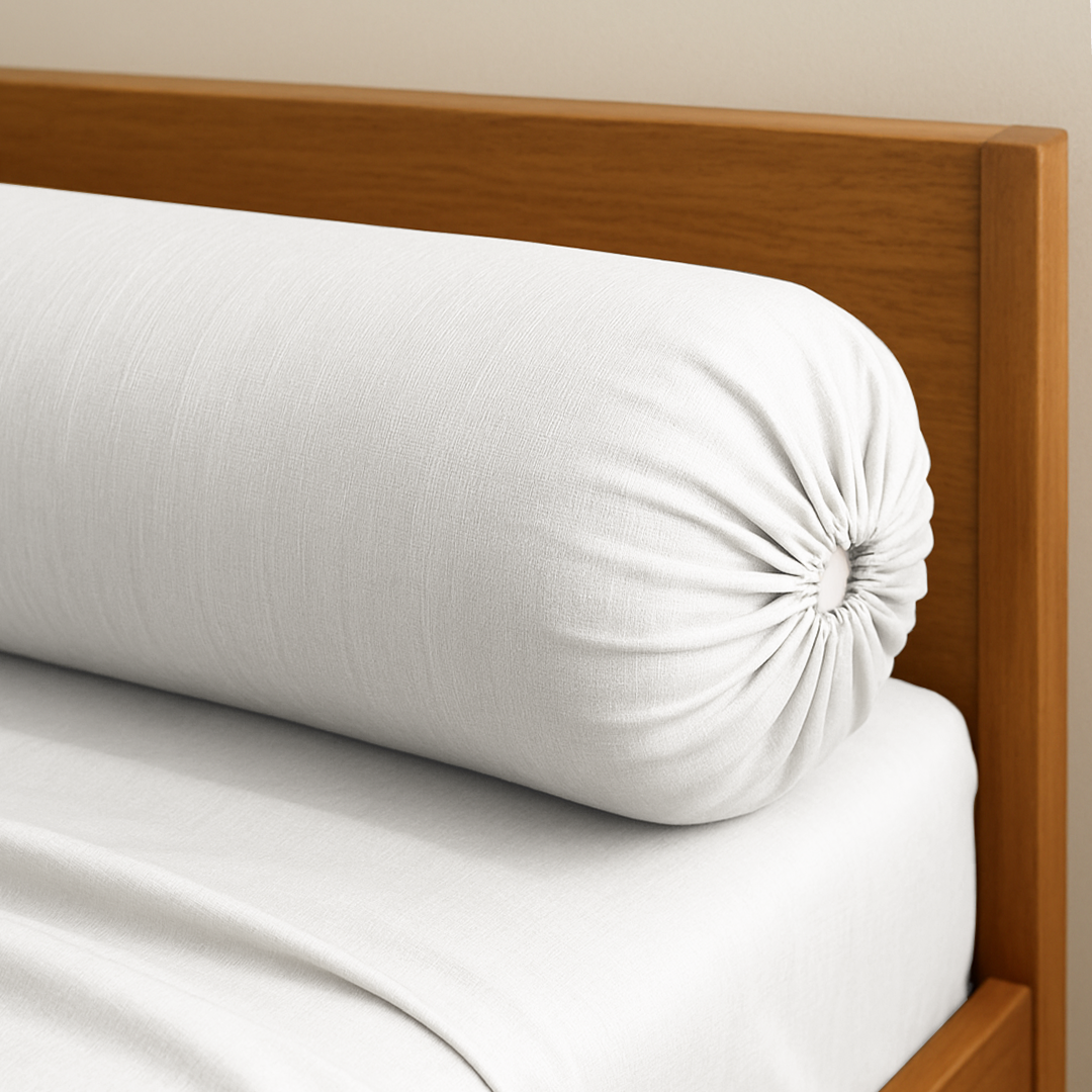 White Bamboo Bolster Case