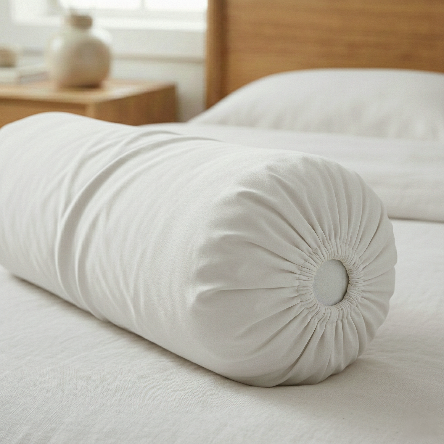 White Pima Cotton Bolster Case