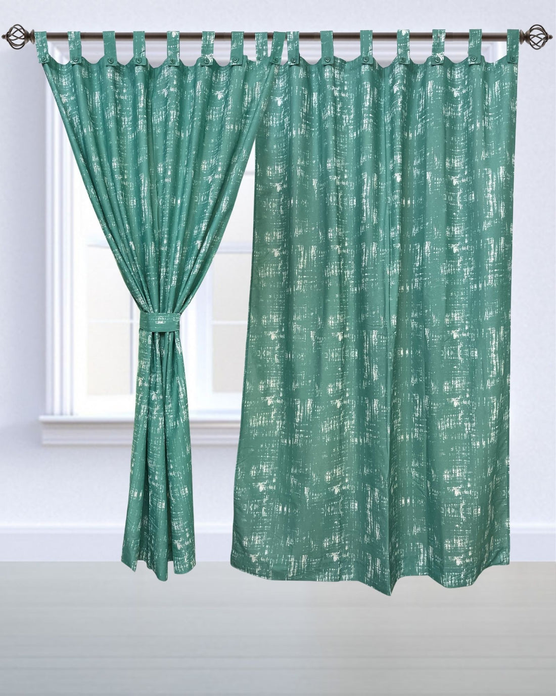 Rust Blue Curtains