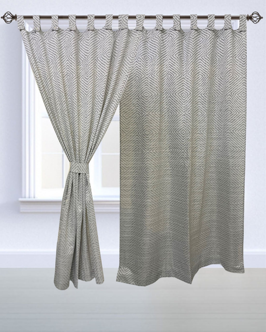 Edge Silver Curtains